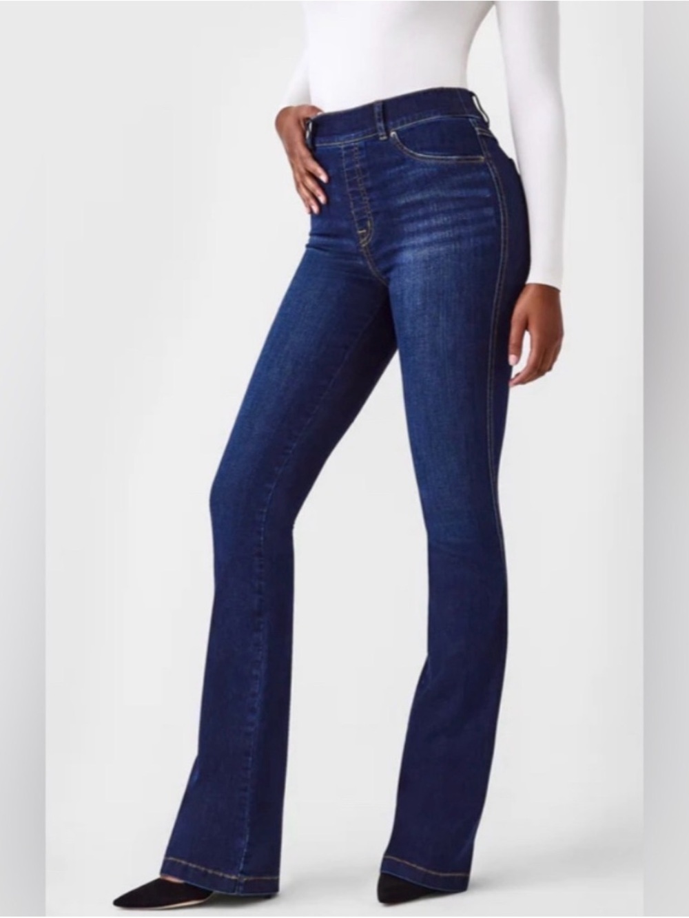 SPANX Dark Indigo Flare Jeans